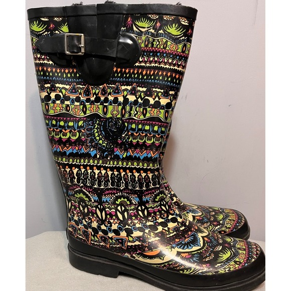 Sakroots Shoes - Sakroots Womens Rhythm Rubber Rain/Snow Boots Multicolor Sz 10 Tribal Geometric